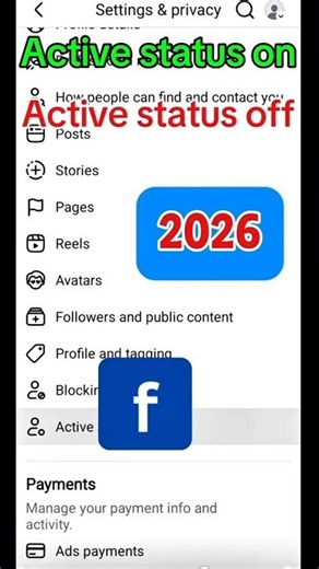 How to off Active Status in Facebook | Facebook online Hide | Facebook online off