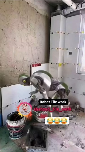 Shahzad Rao on Instagram: "Robot tile work @shahzad_tile_vlog #reels #reelsinstagram #instagram #repost #instadaily #instagood #tilework #trendingreels #stone #stonework #viralreels #viralvideos #emostional #explore #exploremore #foryou #followforfollowback #shahzadtilestone #share #robot #robottechnology #robotwork"