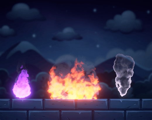 Stylized 2D Fire & Smoke VFX Pack For Unity by FlexUnit