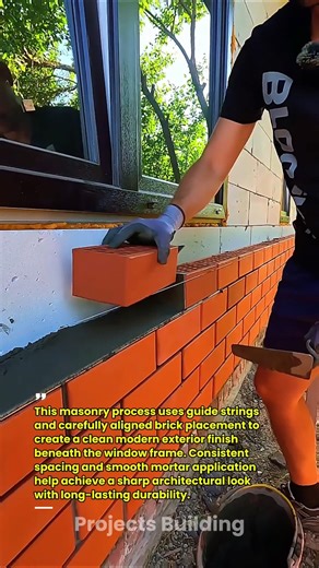 Precision Brick Cladding Installation Along Window Base