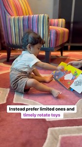 What happens when you introduce too many toys to babies. 👶🏻🪀 Too many toys could be confusing or even over stimulating for babies . This may lead to reduced liking or interest in the available options. Giving limited options can curate interest and allow them to focus and build concentration skills. 💯 The best way to engage in different toys is to ‘rotate’ the available toys so they can engage into different activities and focus as well. #Repost 🎥: @healthymomsecret (IG) | BabyChakra
