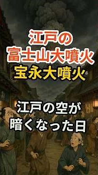 【江戸の富士山大噴火】宝永火口が生まれた日