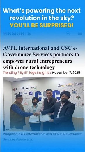 AVPL & CSC Partner: 5 Lakh+ VLEs Get Agri Drones!