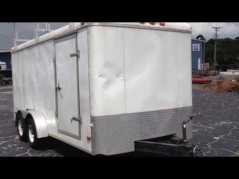 Used 2006 7x16 Cargo King Enclosed Trailer w/ Ladder Racks