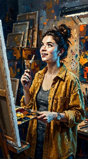 Impasto Oil Portrait: Capturing Joy & Light!