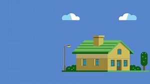 Download Footage House Icon. 3d house, icon, symbol for real estate, sale, rent concepts. A modern banner for the advertisement of country houses. cartoon for free