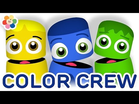 Color Collection 8: Green Blue Yellow | Best Color Learning Videos for Kids | Color Crew | BabyFirst