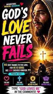 God’s Love Never Fails ❤️ One Bible Verse That Will Give You Hope | Psalm 136:1 #shorts #christian