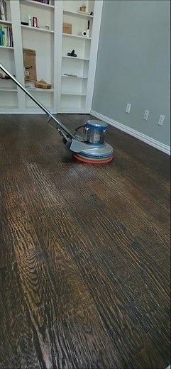 How I add some life and color back to worn areas on hardwood floors using a little stain with sealer