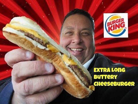 Burger King® Extra Long Buttery Cheeseburger REVIEW!!