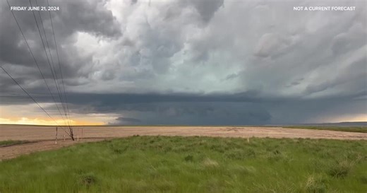 Storm chasing a supercell in Montana