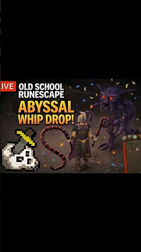 FINALLY! Abyssal Whip Drop on Slayer Task! 🐍⚔️ #OSRS #shorts #viral