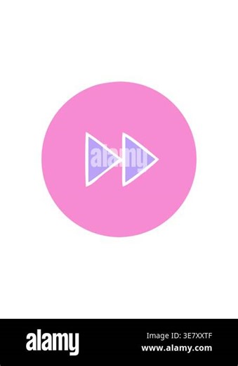 pressure popping animation of flat symbol of a fast forward button icon Stock Video Footage - Alamy