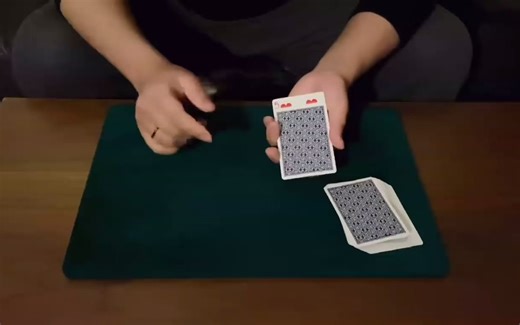 非常nice的一个纯手法四牌变幻 Another Morf 纸牌手法流程 效果很棒