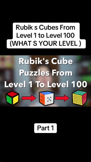 Rubik s Cubes From Level 1 to Level 100 (WHAT S YOUR LEVEL ) #rubik #level