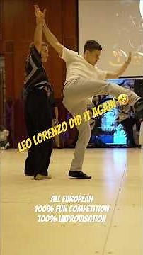 OMG 🤣 Leo Lorenzo in the playful mode 😈 this is All European Fun WCS Competition 😅