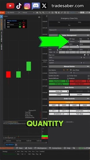 Custom Qty With The Predator X #tradesaber #ninjatrader #algotrading