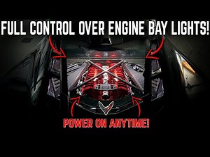 CONTROL your FACTORY C8 Corvette engine bay lighting with a PUSH of a button!
