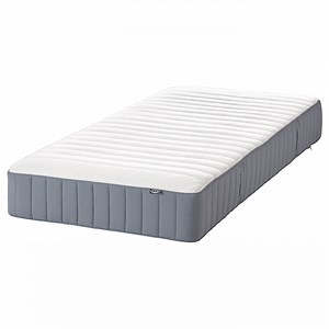 VALEVÅG pocket sprung mattress, medium firm/light blue, 90x200 cm - IKEA Belgium