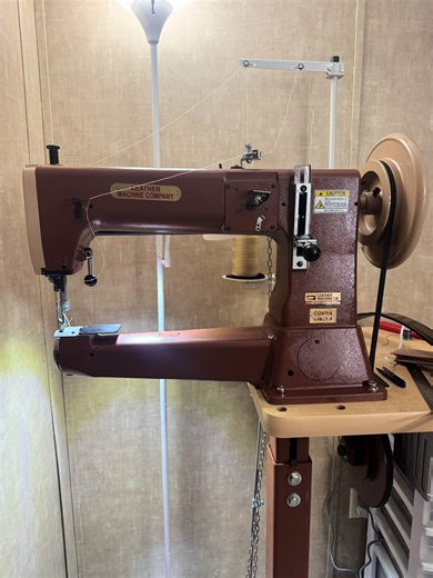 Heavy-Duty Cobra Class 4 Sewing Machine in Action