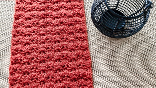 Easy Textured Crochet Halloween Table Runner