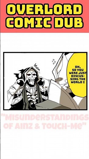 Ainz & Touch Me have a Misunderstanding😅 Overlord Comic Dub #shorts