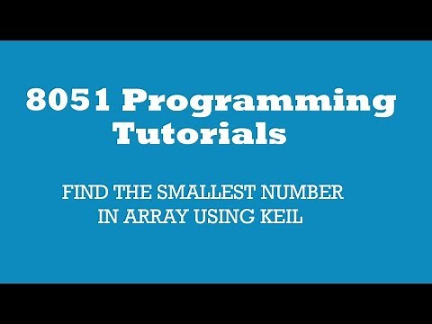 8051:FIND THE SMALLEST NUMBER IN ARRAY USING KEIL