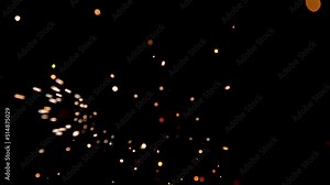 Super Slow Motion Of Sparks From Welding On Black Background. Filmed on high speed cinema camera, 1000 fps.