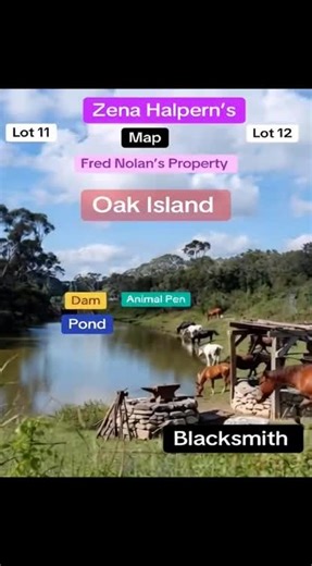 This inland pond was a working utility, not a landmark. A small dam created stable freshwater for animals, metalwork, and safety needs. Worn banks show daily use, while nearby industrial traces and a road confirm regular movement and labor. The site reflects practical planning and long-term operation hidden within the forest. #spentoakislandnovel #oakislandonesystem #historypuzzlemystery #jeraldleeharrah #lot25forestcommand