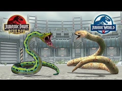 TITANOBOA VS TITANOBOA - GLACIER SNAKE TOURNAMENT || JURASSIC PARK BUILDER VS JURASSIC WORLD ALIVE