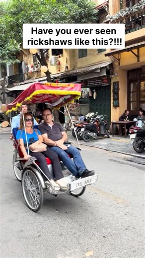 Same same rickshaws but different #vietnam #hanoicitytour