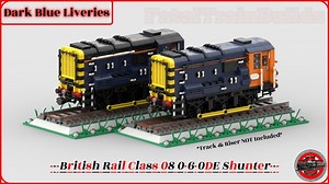 LEGO MOC-186619 British Rail Class 08 Shunters (8W) (Dark Blue) (Train > RC Train 2024)