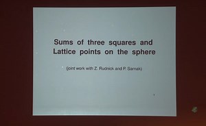 Jean Bourgain：Sums of Three Squares and Lattice Points on the Sphere