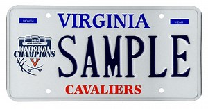 New license plate celebrates U.Va.’s national championship