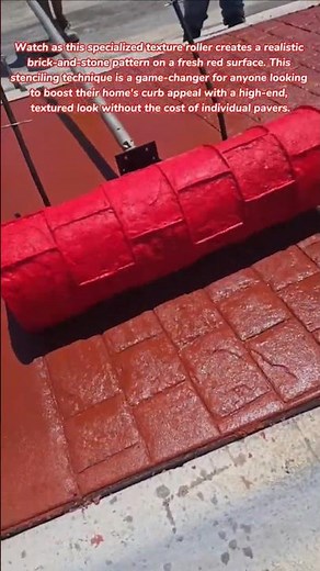 Satisfying Stone Path Stenciling! 🧱✨ DIY Curb Appeal