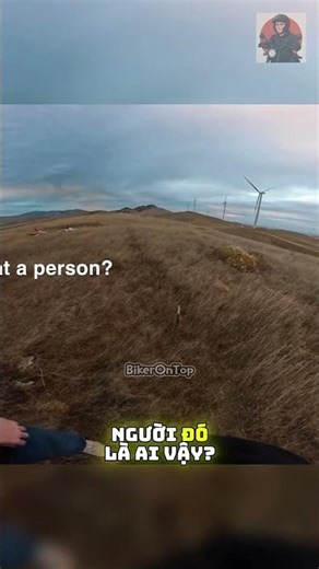 Biker and the challenge of climbing to the top of the Wind Turbine! @SurRonster #shorts