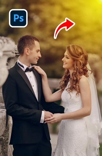 How to Add Artificial Sunlight in Wedding Photo | Photoshop Tips & Tricks