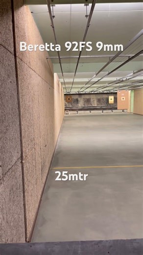 Result with the Beretta 92FS, 9mm at 25 mtr.