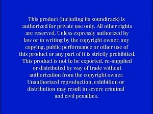 FBI Warning Screen 2011 Walt Disney Home Entertainment Logo