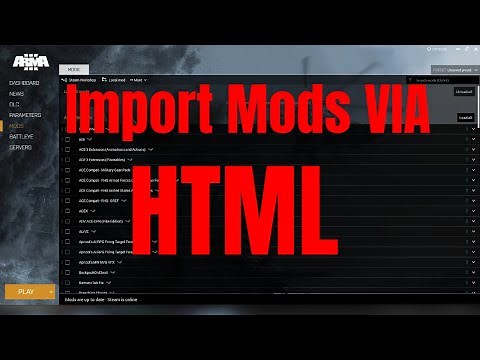 How To Import Arma 3 Mods Via HTML File