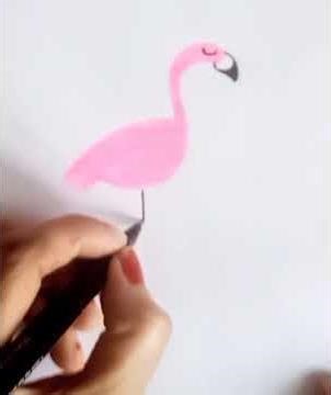 How to draw a flamingo drawing #shorts