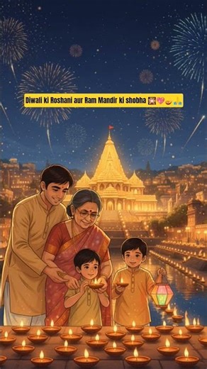 Diwali ki Roshani Ram Mandir ki shobha 🪔💖🎇💗🙏Diwali2025 #RamMandir #JaiShriRam #DiwaliVibes