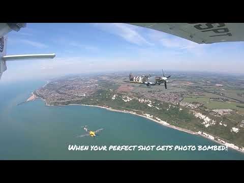 ME109 Photobombs Spitfire