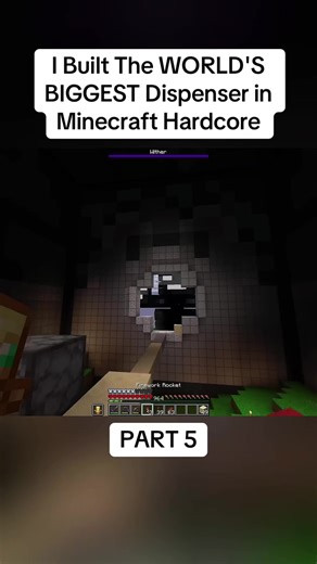 Building the World's Biggest Dispenser in Minecraft Hardcore