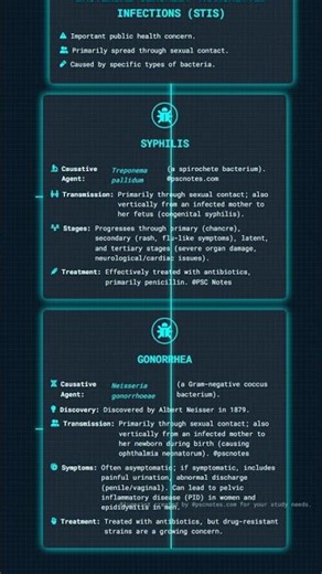 Bacterial sexually transmitted infections STIs: Syphilis, Gonorrhea