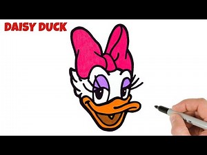 How to Draw Daisy Duck | Cartoon Drawings