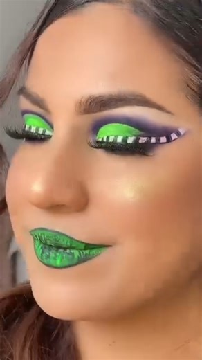 🔥Neon Green Makeup Tutorial 😍#shorts #makeuptutorial #makeup