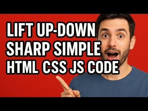 Lift Up-Down Motion Effect | Simple HTML CSS JS Code Step by Step