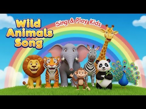 🎵 Wild Animals Song for Kids | Learn 20 Animal Names | Fun Learning Song with Music 🎶