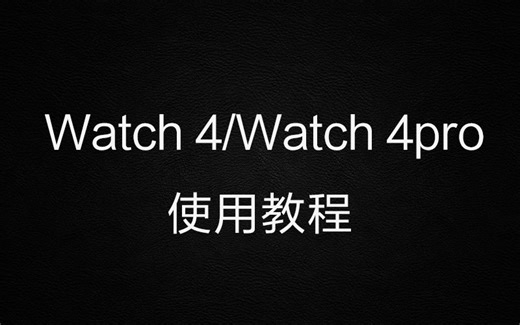 Watch4/Watch4 Pro/非凡大师 使用教程